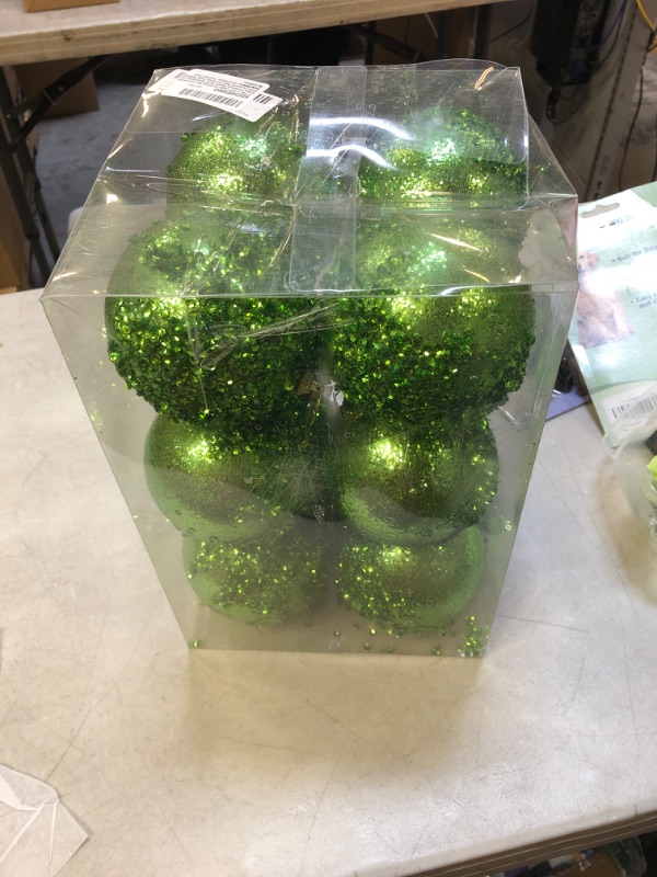 Photo 1 of 12 pc 4 inch large green christmas bulbs