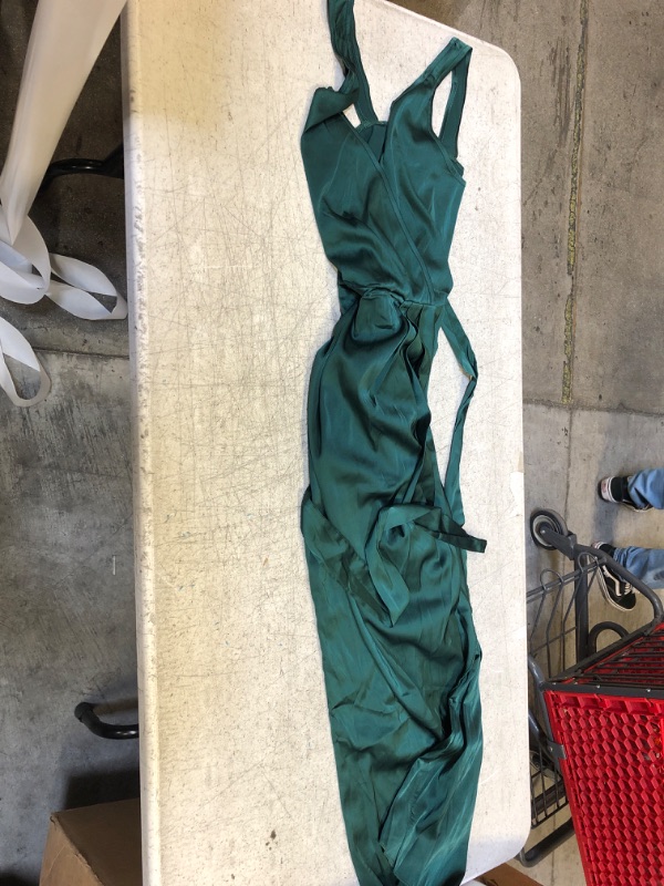 Photo 1 of deep green dress med