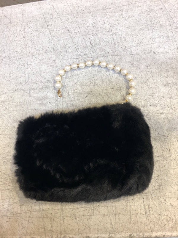 Photo 1 of black furry shoulder bag 