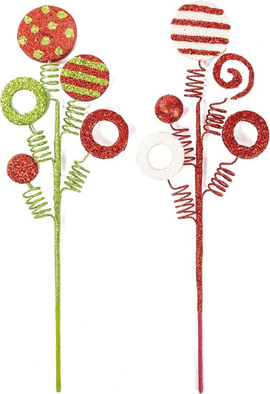 Photo 1 of  Christmas Tree Picks, Xmas Candy and Lollipop Pick for Holiday Decorations and Novelty Decor 