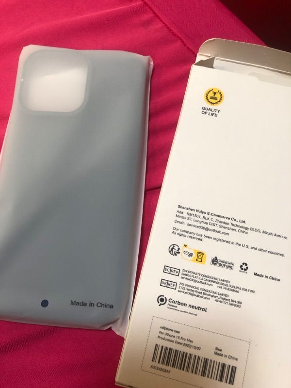 Photo 1 of Matte Hard iPhone 15 ProMax Case for Daily Protection,Blue