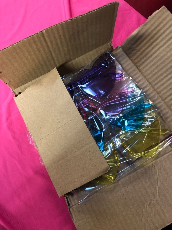 Photo 1 of JDHXBMW Heart Sunglasses for Women Valentine Sunglasses Bulk Eyewear Accessories Heart Shaped Sunglasses for Party Favor 1 Purple +1 Pink +1 Yellow +1 Lake Blue