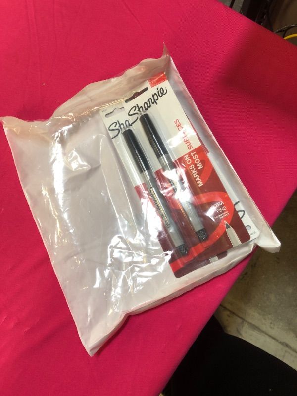 Photo 1 of Sharpie 37101PP Black Ultra Fine Point Permanent Marker (Pack of 3); Proudly Permanent Ink Marks On Paper