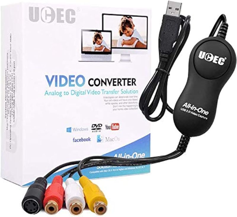 Photo 1 of  Video Capture Card Device, VHS VCR TV to DVD Converter for Mac OS X PC Windows 7 8 10 11