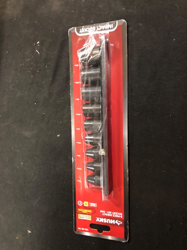 Photo 1 of 3/8 in. SAE Drive Standard Impact 6-Point Socket Set (9-Piece)