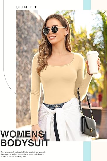Photo 1 of DILIUXING Women's Scoop Neck Long Sleeve Short Sleeve Slim Fit Stretchy Casual Daily TShirts Bodysuit Tops
- SIZE MEDIUM
