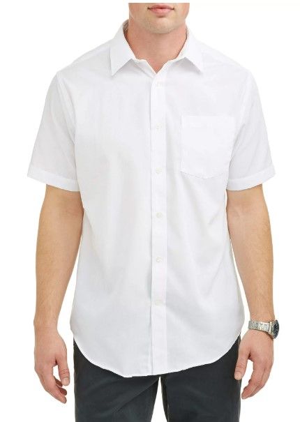 Photo 1 of George Men's Short Sleeve Dress Shirt
SIZE - MEDIUM 
