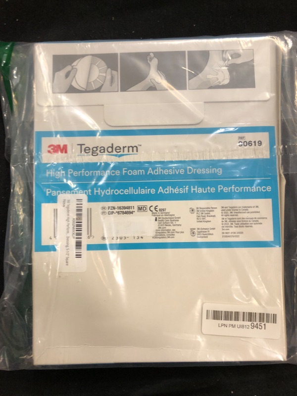 Photo 2 of 3M Tegaderm High Performance Adhesive Foam Dressing, 5-1/2" Square