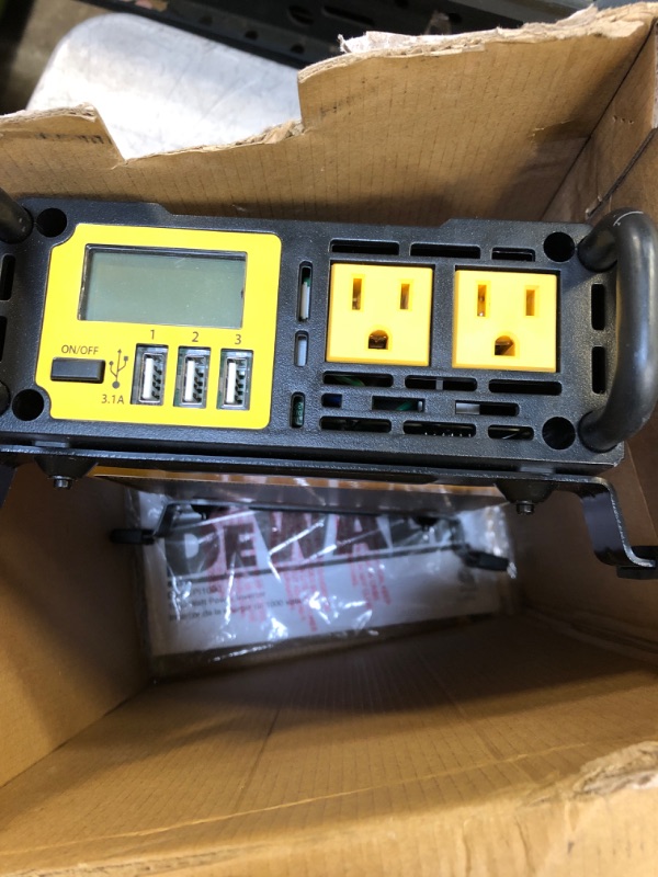 Photo 2 of DEWALT DXAEPI1000 Power Inverter 1000W Car Converter & DXAEPI140 Power Inverter 140W Car Converter: 12V DC to 120V AC Power Outlet with Dual 3.1A USB Ports Car Converter + Car Converter