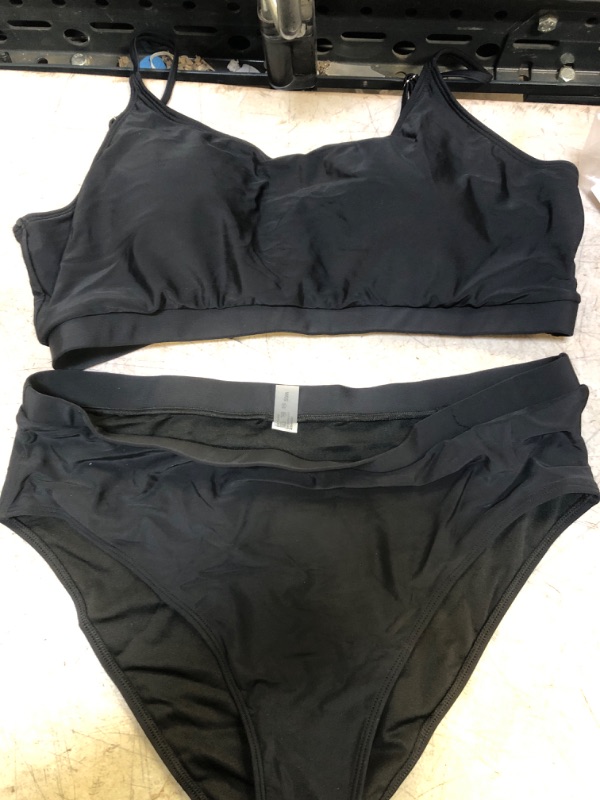 Photo 1 of Black Two Piece Bathing Suit Size 20W