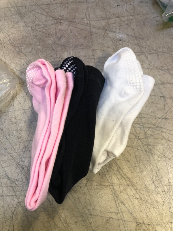 Photo 2 of Anti Slip Socks # pack PInk WHite Black