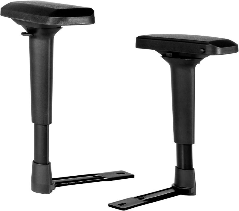 Photo 1 of Skuehod Height Adjustable Chair Arms Armrest Pair Replacement Parts Fits Most Office Gaming Boss Chairs,4D Black
