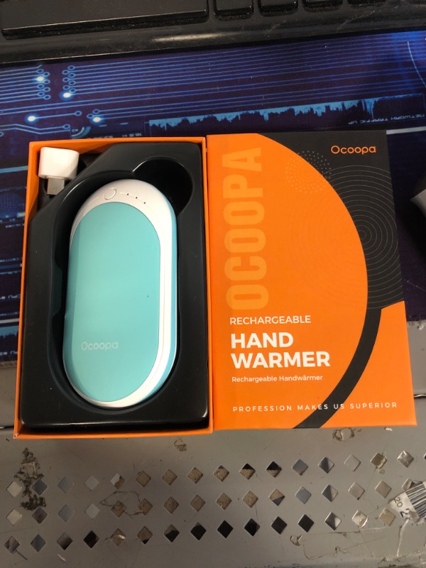 Photo 2 of OCOOPA Hand Warmers Rechargeable, 1 Pack 5200mAh Electric Portable Pocket Heater, Heat Therapy Great for Raynauds, Hunting, Golf, Camping, Women Mens Gifts
