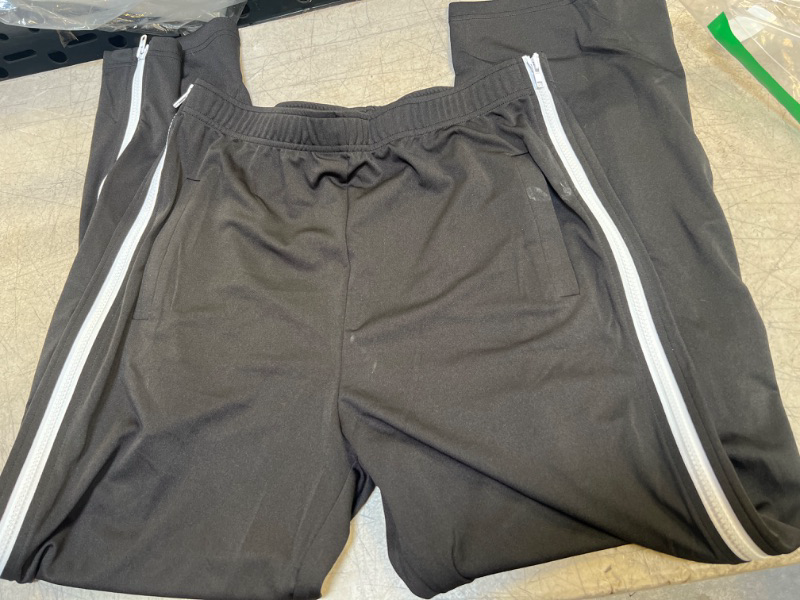 Photo 2 of Deyeek Mens Tear Away Basketball Pants 2 Side Zippers Snap Off Full Open Down Sweatpants Leg Post Surgery Pant with Pockets
SIZE - MEDIUM
