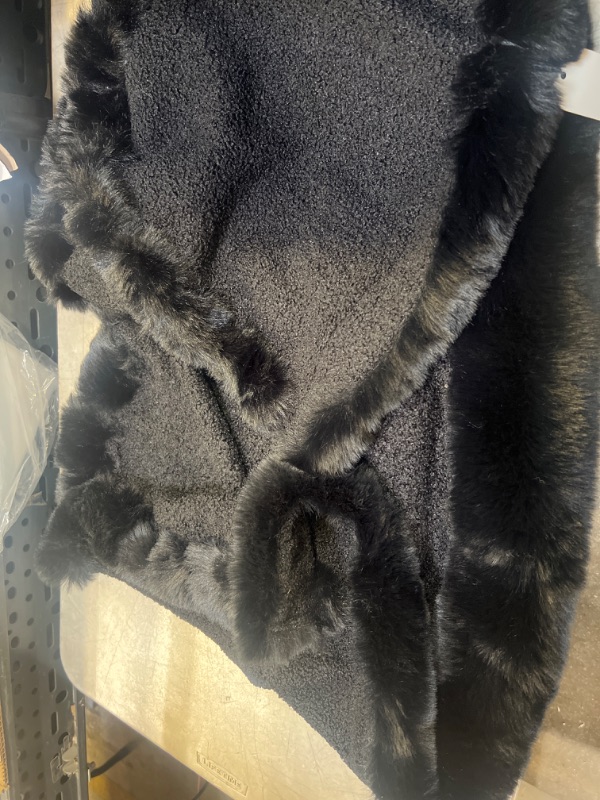 Photo 1 of BLACK FAUX FUR SHAWL 