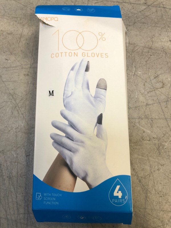 Photo 1 of 100% Cotton Moisturizing Gloves Pack of 8