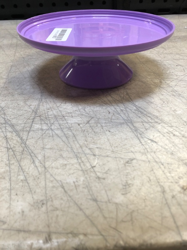 Photo 2 of Acrylic Round Cake Stand Cupcake Stand Candy Stand (Lilac)