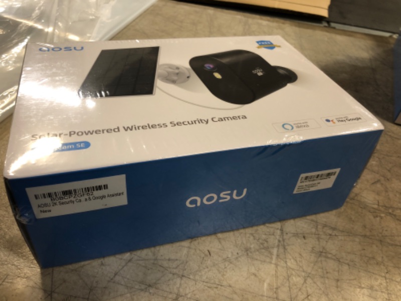 Photo 1 of AOSU 2K Security Cameras Wireless Outdoor, Solar Powered Camera, Battery Camera with Spotlight & Siren, 166° Ultra Wide Angle, No Monthly Fee, AI Detection, Work with Alexa & Google Assistant 23.8*15.2*8.4cm