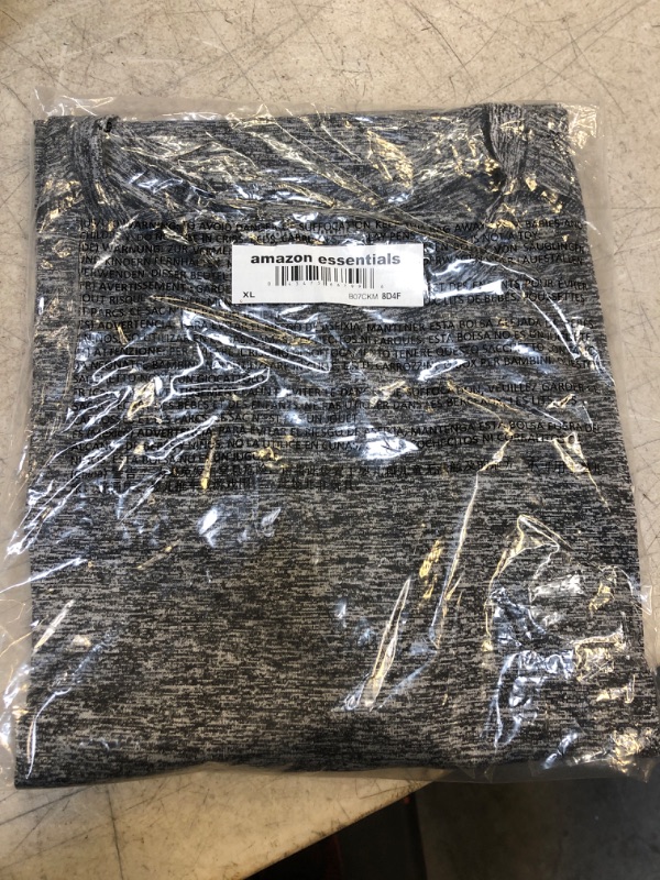 Photo 1 of Amazon Essentials Men's Tech Stretch Short-Sleeve T-Shirt X-Large Black Space Dye