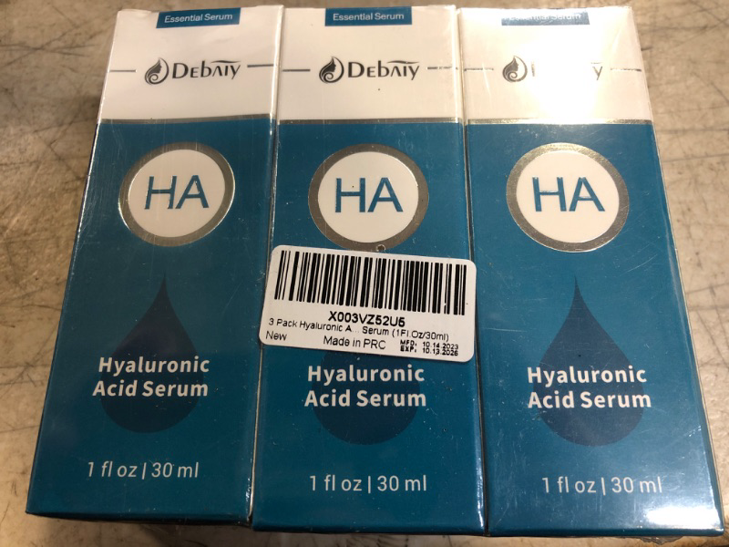 Photo 2 of 3 Pack Hyaluronic Acid Serum for Face Anti-Wrinkle Anti Aging Serum (1Fl.Oz/30ml) BEST BY 10/13/2026