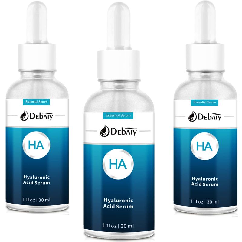 Photo 1 of 3 Pack Hyaluronic Acid Serum for Face Anti-Wrinkle Anti Aging Serum (1Fl.Oz/30ml)