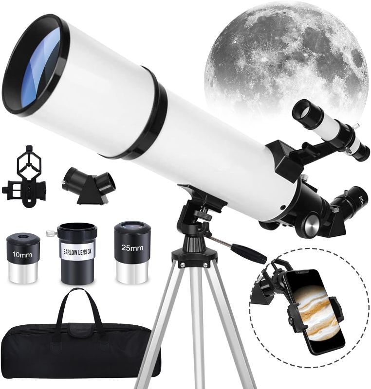 Photo 1 of Aurosports Telescopes for Adults Kids - 70mm Aperture 600mm Astronomical Refractor Telescope - Professional Portable Outdoor Telescope for Teens Beginners, Carry Bag, Phone Adapter, Tripod
