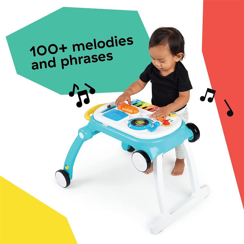 Photo 1 of Baby Einstein Musical Mix ‘N Roll 4-in-1 Push Walker, Activity Center, Toddler Table and Floor -Toy for 6 Months+, Blue
