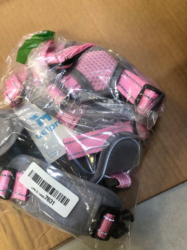 Photo 2 of  Dog Harness, Escape Proof Harness, Fully Reflective Harness with Padded Handle, Breathable,Durable, Adjustable Vest for Medium Dogs Walking, Training, and Running Gear Pink