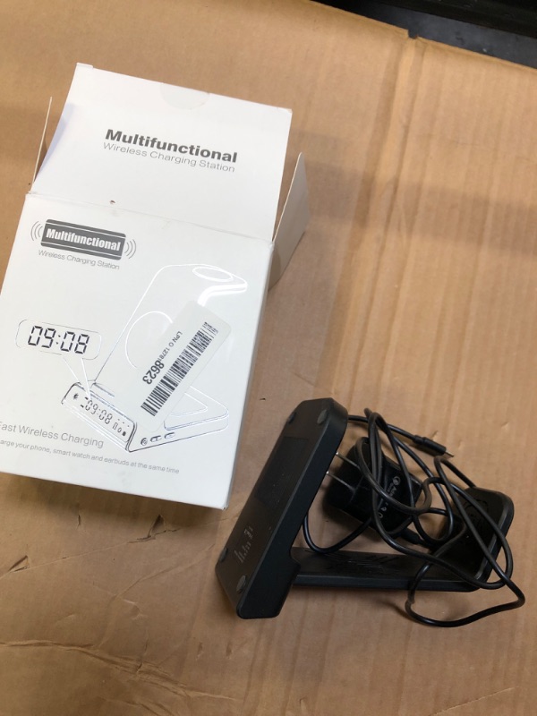 Photo 1 of Wireless Charger, 15W Fast Qi-Certified Wireless Charging Station with Sleep-Friendly Adaptive Light 