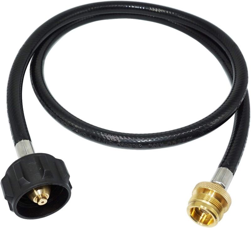 Photo 1 of DozyAnt 4 Feet Propane Adapter Hose 1 lb to 20 lb Converter Replacement for QCC1/Type1 Tank Connects 1 LB Bulk Portable Appliance to 20 lb Propane Tank - Certified
