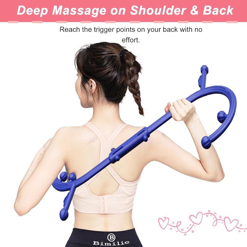 Photo 1 of  Back and Neck Massager - Massage Trigger Point Cane,Self Massage Tool, Birthday Gifts for Women Men Her Him Mom,Valentines Day Gifts for Her Him...
