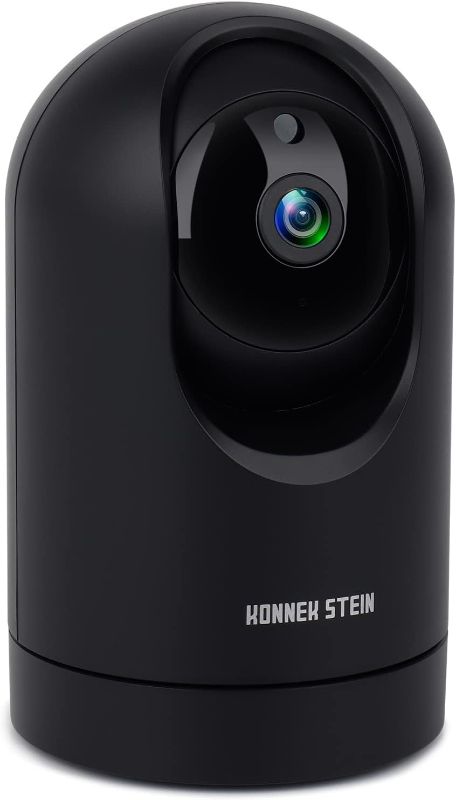 Photo 1 of Konnek Stein Indoor Security Camera Wireless, 2K Smart Home IP Camera 2.4G/5G Dual-Band WiFi Connection, Two-Way Audio, AI Human Motion Detection, Night Vision, App Remote Control - Black
