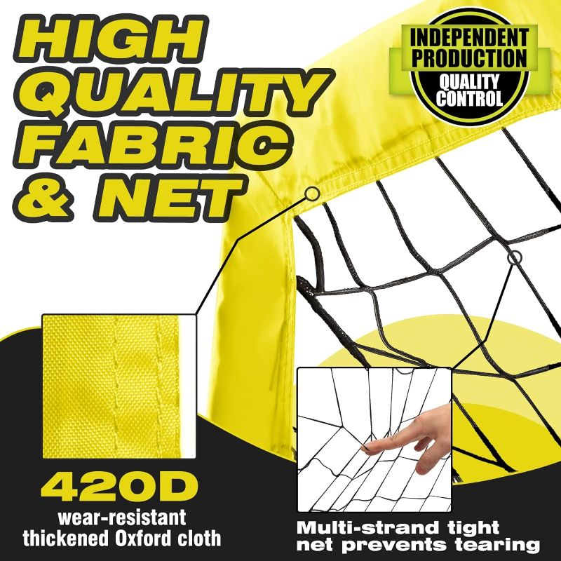 Photo 1 of  Large Portable Soccer Net for Backyard Folding Soccer Goal Practice Net with Carrying Bag for Outdoor Indoor