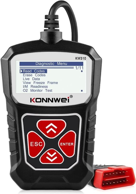 Photo 1 of KONNWEI KW310 OBD2 Scanner Full OBDII Functions 10 Modes Car Engine Diagnostic Scanner Tool for All 1996 and Newer Cars (Black)
