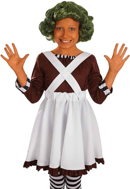 Photo 1 of Fun Shack Girls Chocolate Factory Costume, Kids Chocolate Costume Kids, Girls Book Character Costumes For Girls no wig or socks just skirts and shirt