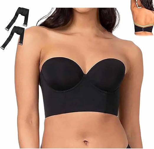 Photo 1 of 36c Low Back Strapless Bra - Premium Fabric, Lucilift Low Back Strapless Push Up Bra, No-Slip Bra for Women