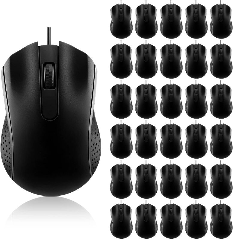 Photo 1 of  Wired Mouse Computer 3 Button Mice Bulk Corded USB Mouse for PC  