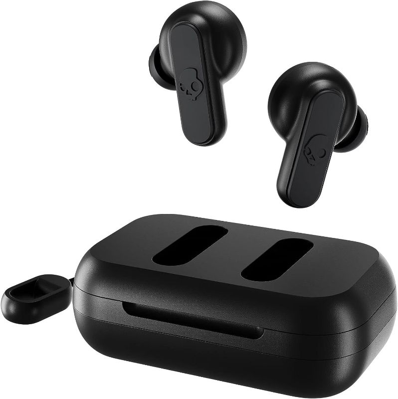 Photo 1 of Skullcandy  In-Ear Wireless Earbuds, 12 Hr Battery, Microphone, Works with iPhone Android and Bluetooth Devices - Black