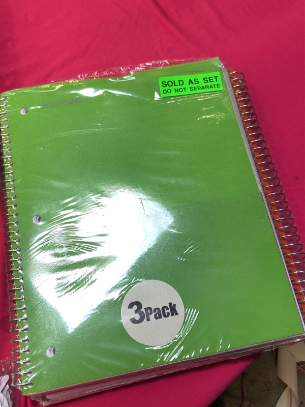 Photo 2 of Mintra 1 Subject Notebook - Black, Orange, Green - Wide Ruled