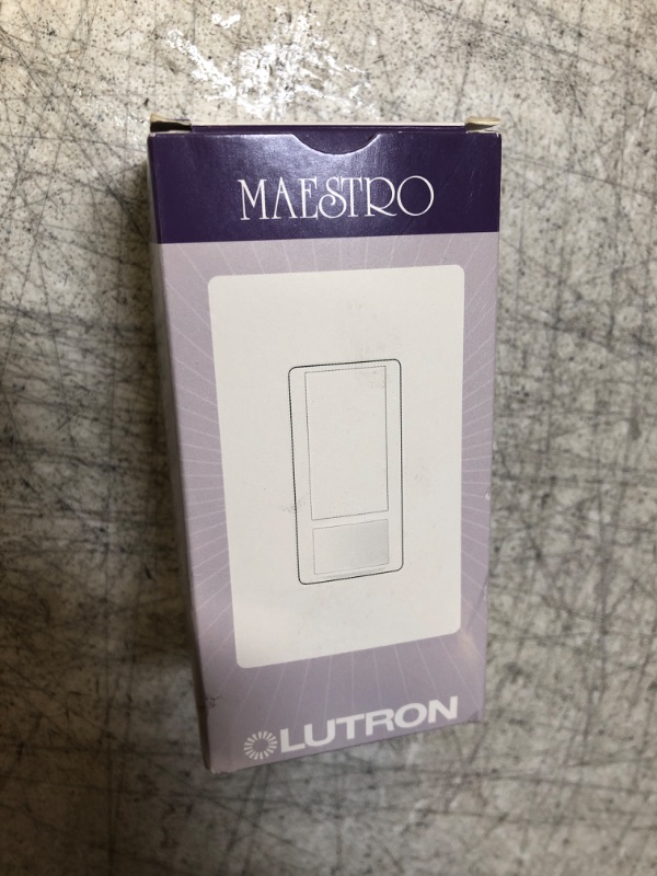 Photo 1 of Lutron Maestro Motion Sensor Switch | No Neutral Required, 150W LED, Single Pole | MS-OPS2-WH, White White 1 Pack Sensor Switch