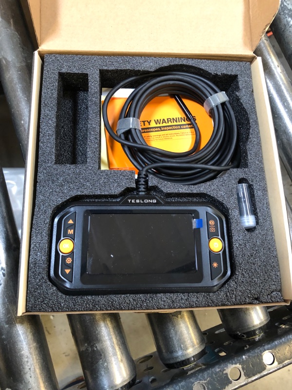 Photo 3 of Dual Lens Endoscope Camera with Light, Teslong Mechanic Borescope Inspection Camera with Monitor, Flexible Snake Probe Camera, Fiber Optic Scope for Automotive HVAC Drain Wall