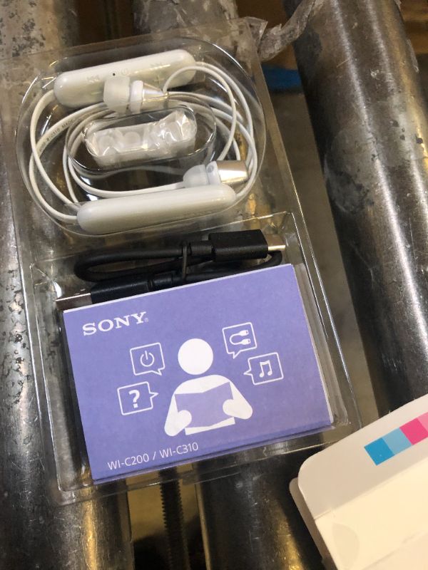 Photo 2 of Sony WI-C310 Wireless in-Ear Headset/Headphones with Mic for Phone Call, White (WI-C310/W)