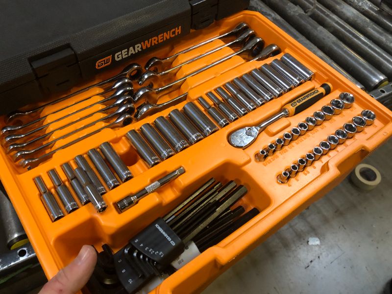 Photo 5 of 1/4 in. and 3/8 in. Drive 90-Tooth Standard and Deep SAE/Metric Mechanics Tool Set in 3-Drawer Storage Box (232-Piece)
