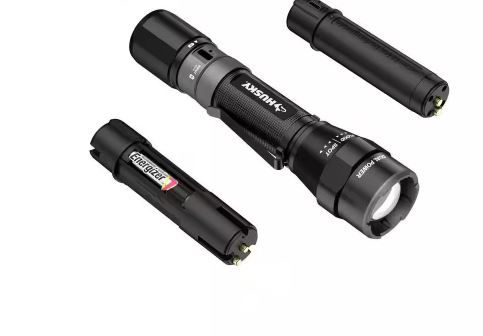 Photo 1 of 800 Lumens Dual Power LED Rechargeable Focusing Flashlight with Rechargeable Battery and USB-C Cable Included
