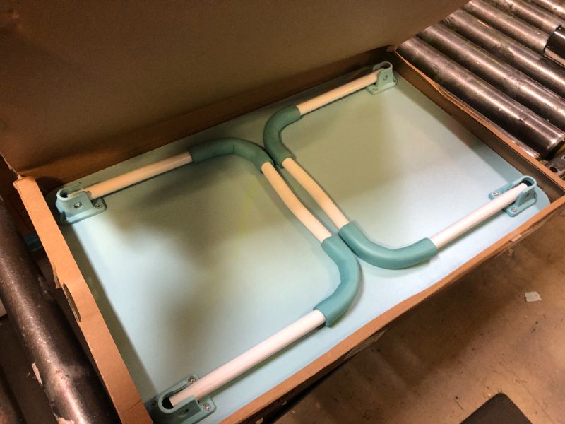 Photo 1 of Ruxury Folding Lap Desk Laptop Stand Bed Desk Table Tray, Breakfast Serving Tray, Portable & Lightweight Mini Table, Lap Tablet Desk for Sofa Couch Floor - Blue Blue Large