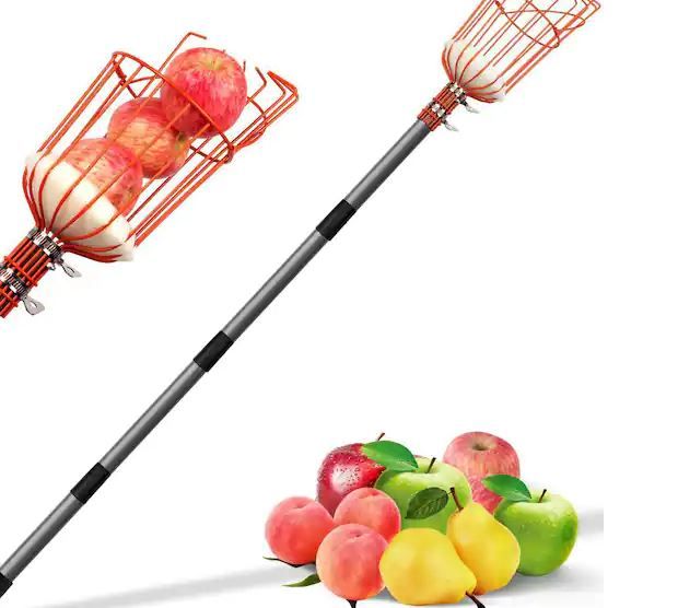 Photo 1 of 156 in. Stainless Steel Handle Fruit Picker
