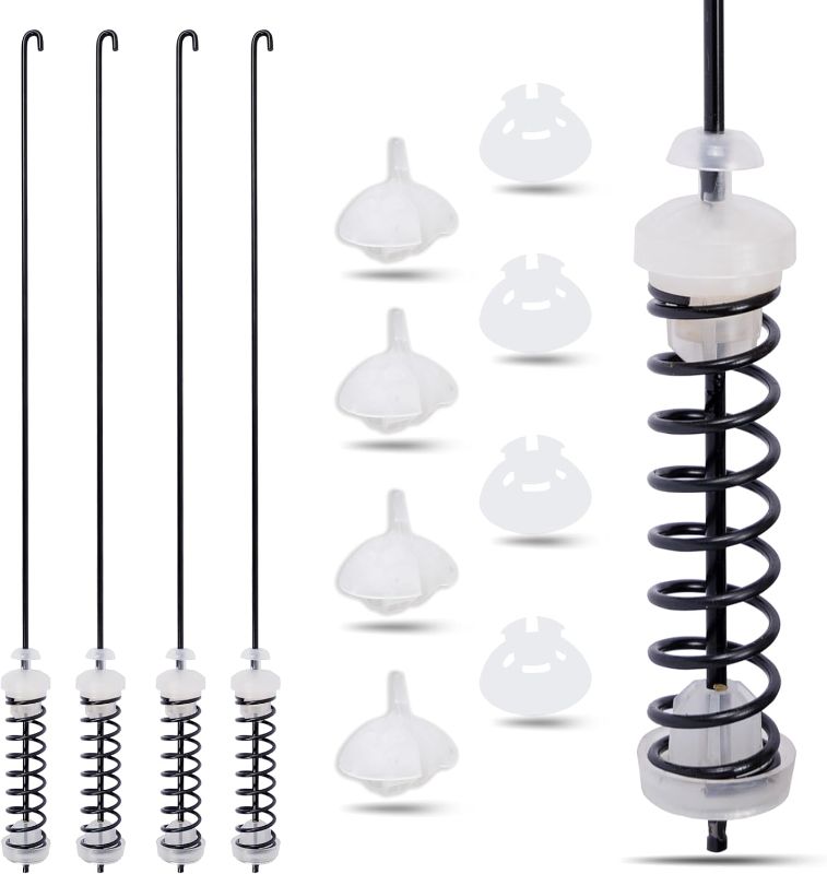 Photo 1 of 4Pcs Washer Suspension Rod Kit Replaces For Amana NTW4605EW0 NTW4516FW1 NTW4516FW2 NTW4516FW3, Whirlpool WTW4800BQ0 WTW4800BQ1 WET4027HW0 WTW4616FW2 WTW4815EW0 WTW4815EW1 WTW4816FW1 WTW4816FW2 Washer
