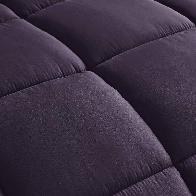 Photo 1 of  Alternative Comforter Set - Lightweight All Seasons Luxurious Brushed Microfiber Comforter (Queen, Dark Purple)