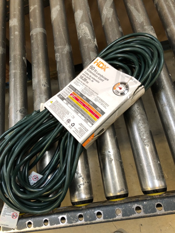 Photo 2 of 60 ft. 16/3 Extension Cord, Green
