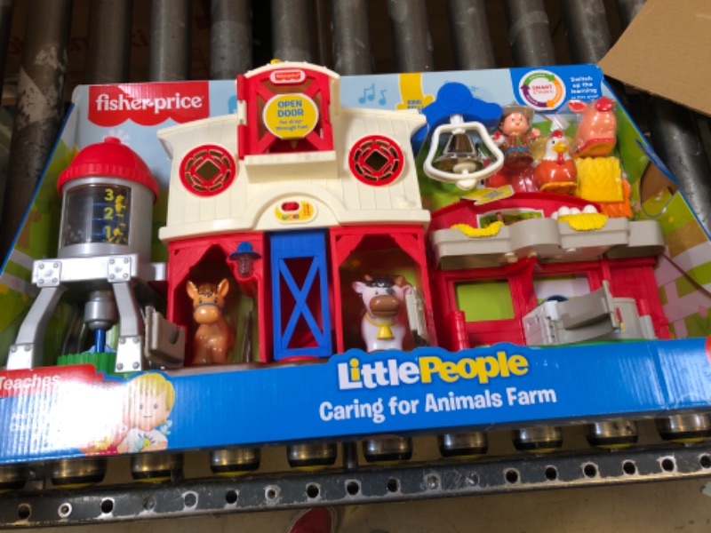 Photo 2 of Fisher-Price Little People Toddler Learning Toy Caring For Animals Farm Interactive Playset With Smart Stages For Ages 1+ Years Standard